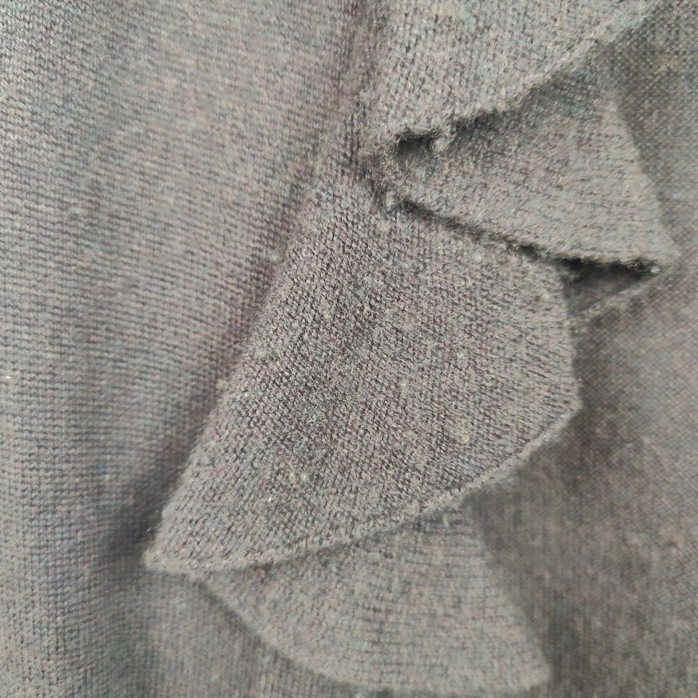 Ralph Lauren Black Label Cashmere Ruffle Duster Cardigan Womens Medium FLAWED - Picture 5 of 13